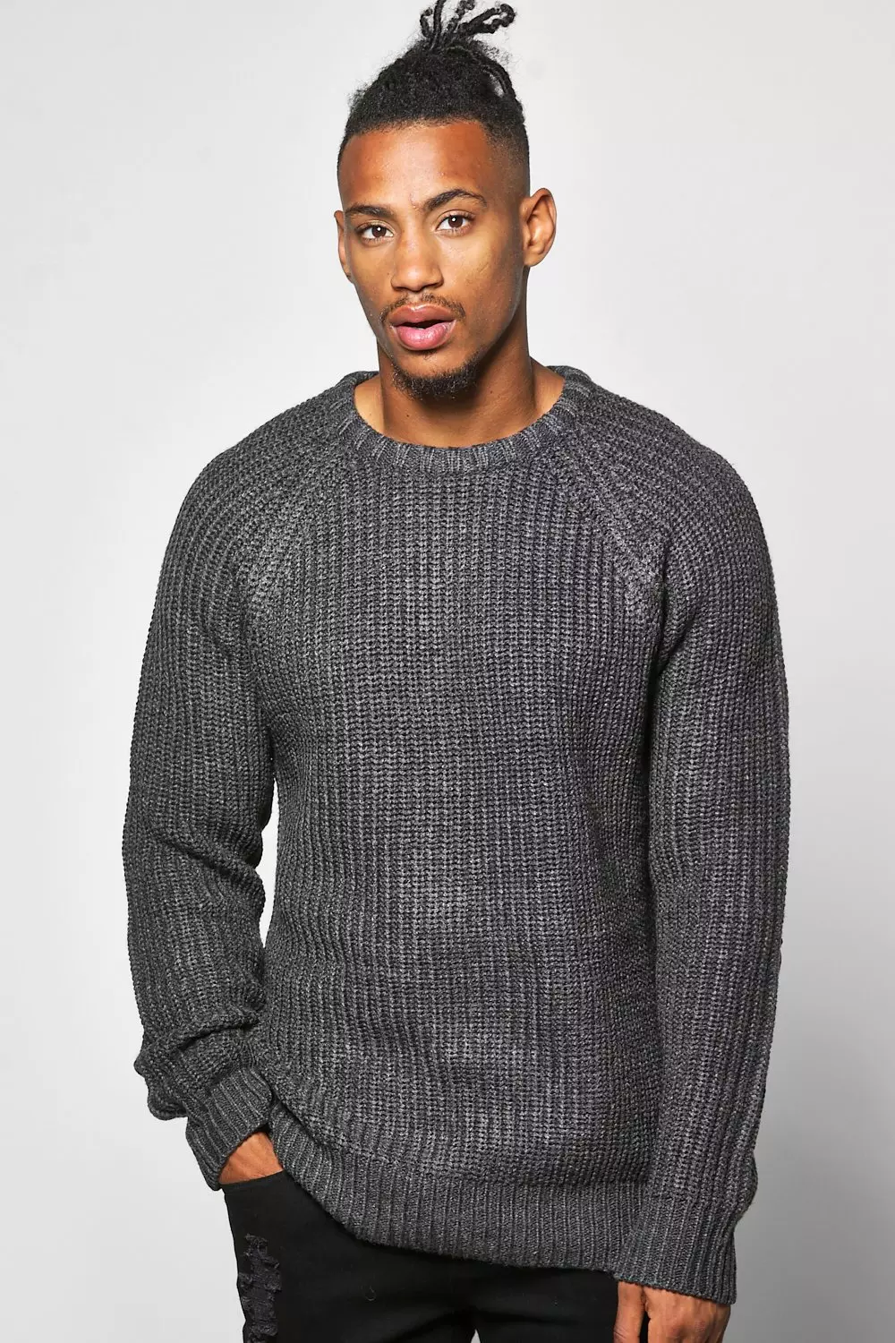 Mens wool sweater hot sale with elbow patches