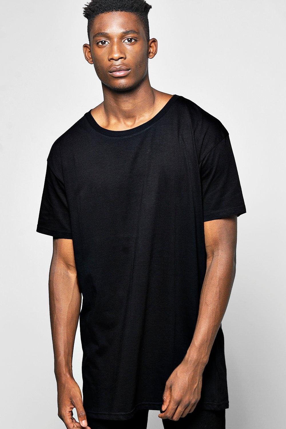 Boohoo Mens Longline T Shirt With Scoop Hem | eBay