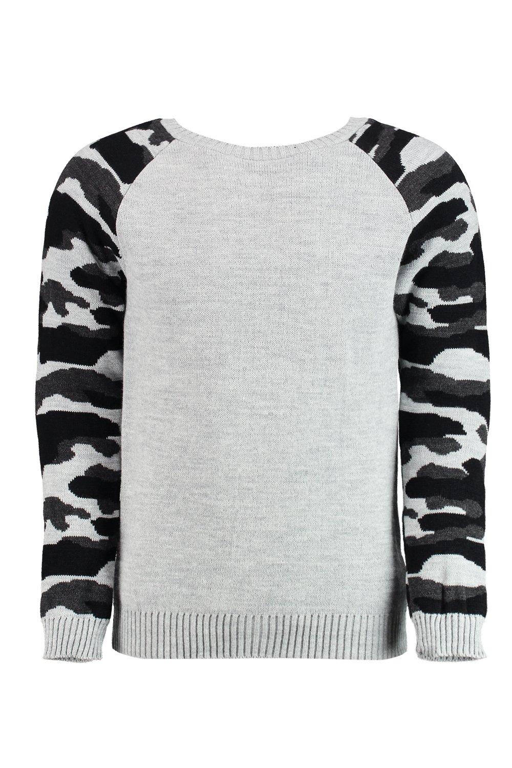 grey camo jumper