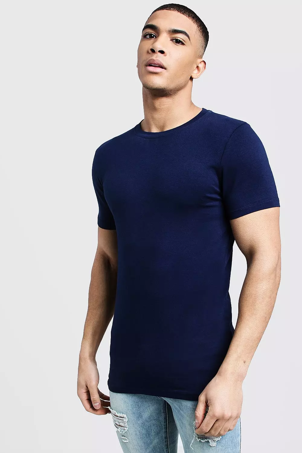 fond national flag sæt ind Muscle Fit Crew Neck T Shirt | BoohooMAN