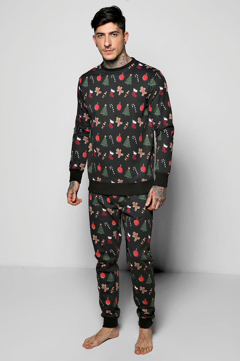boohooman all over print tracksuit