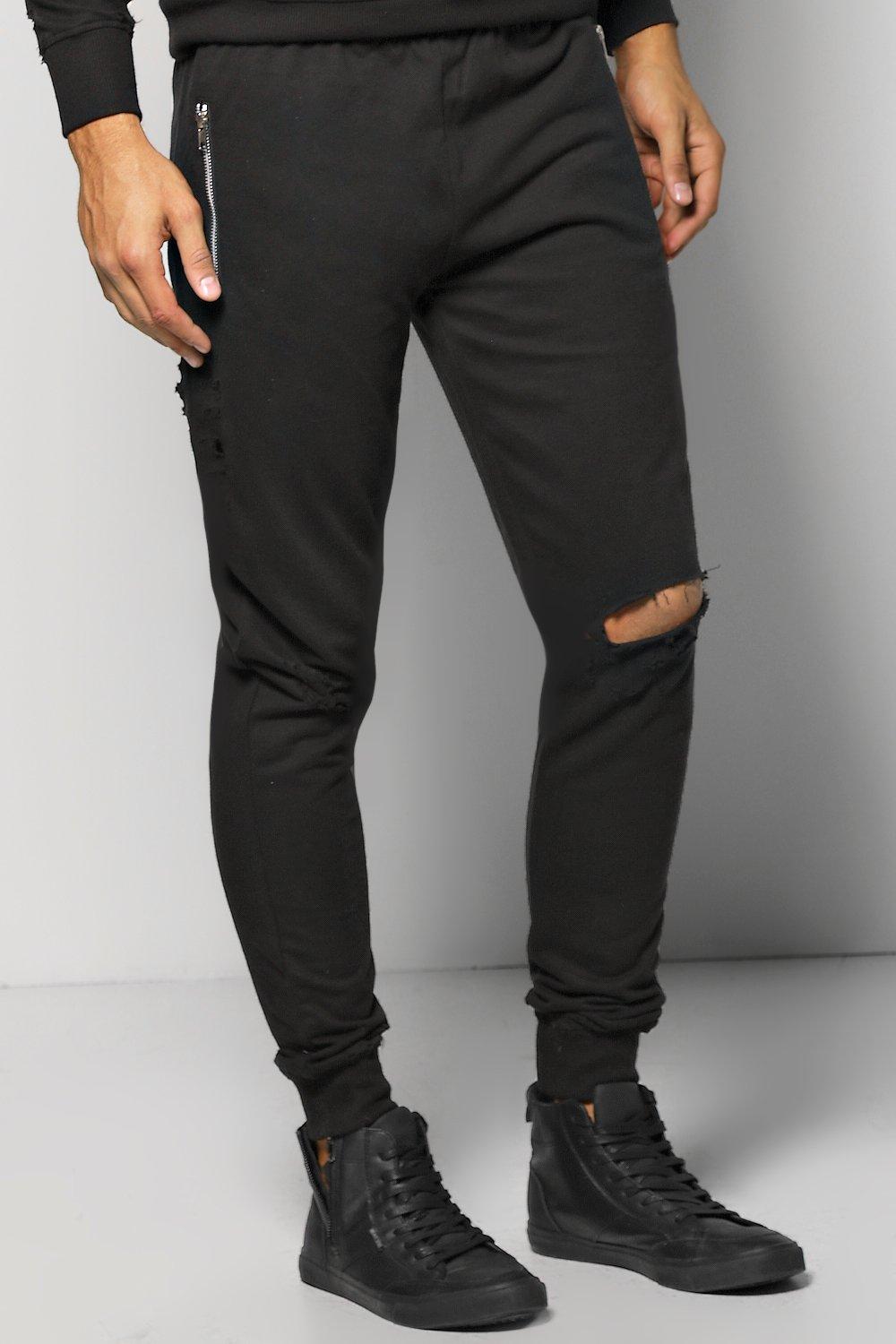 mens joggers with zip pockets