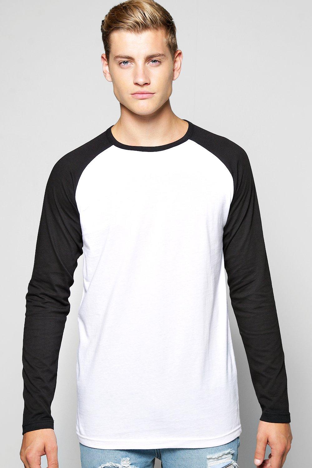 Boohoo Mens Long Sleeve Raglan T Shirt | eBay
