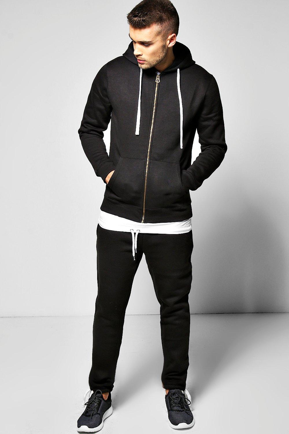 boohoo black tracksuit