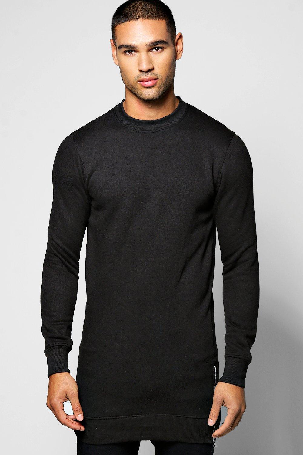 black longline sweatshirt