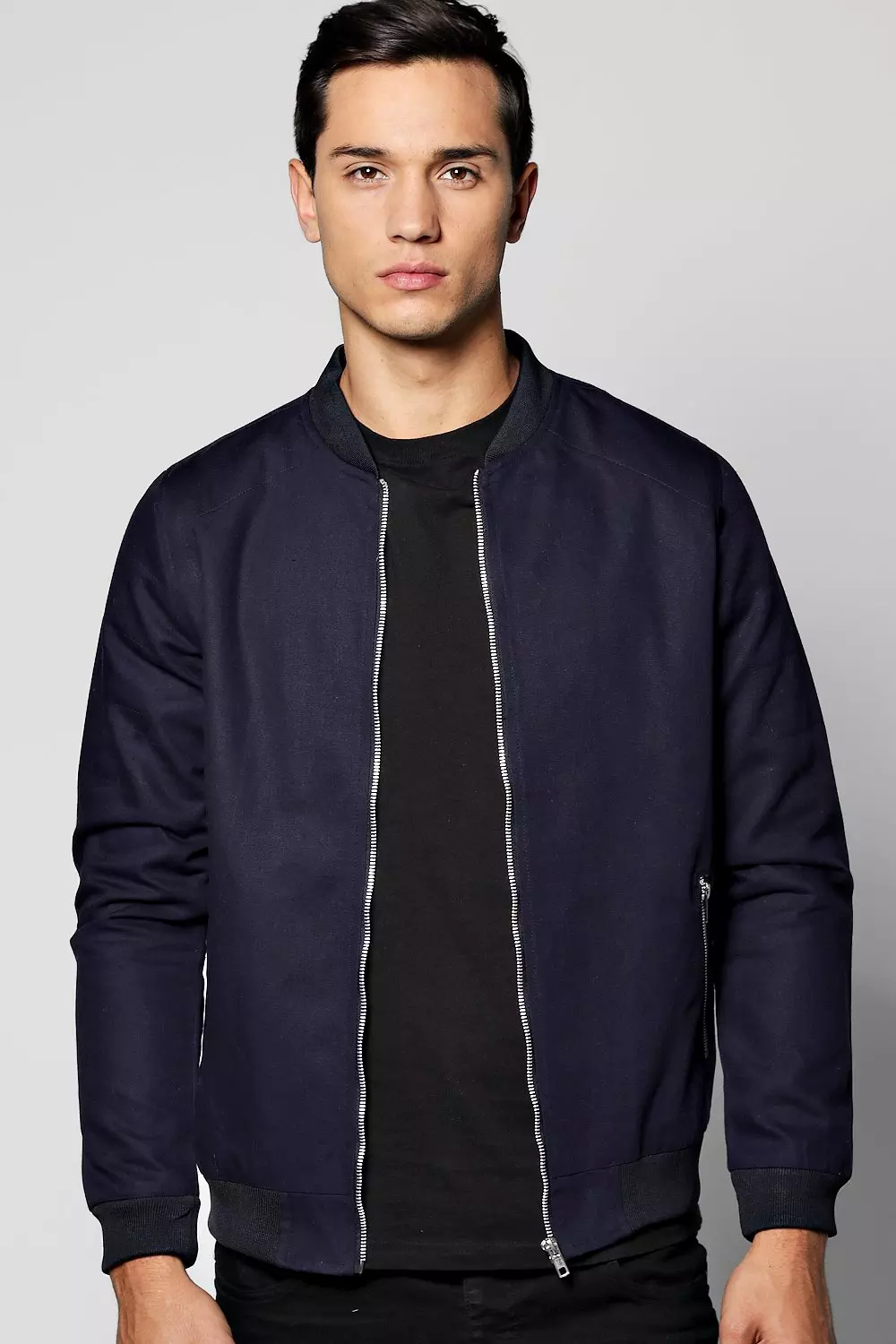 Cotton Canvas MA1 Bomber Jacket | boohooMAN USA