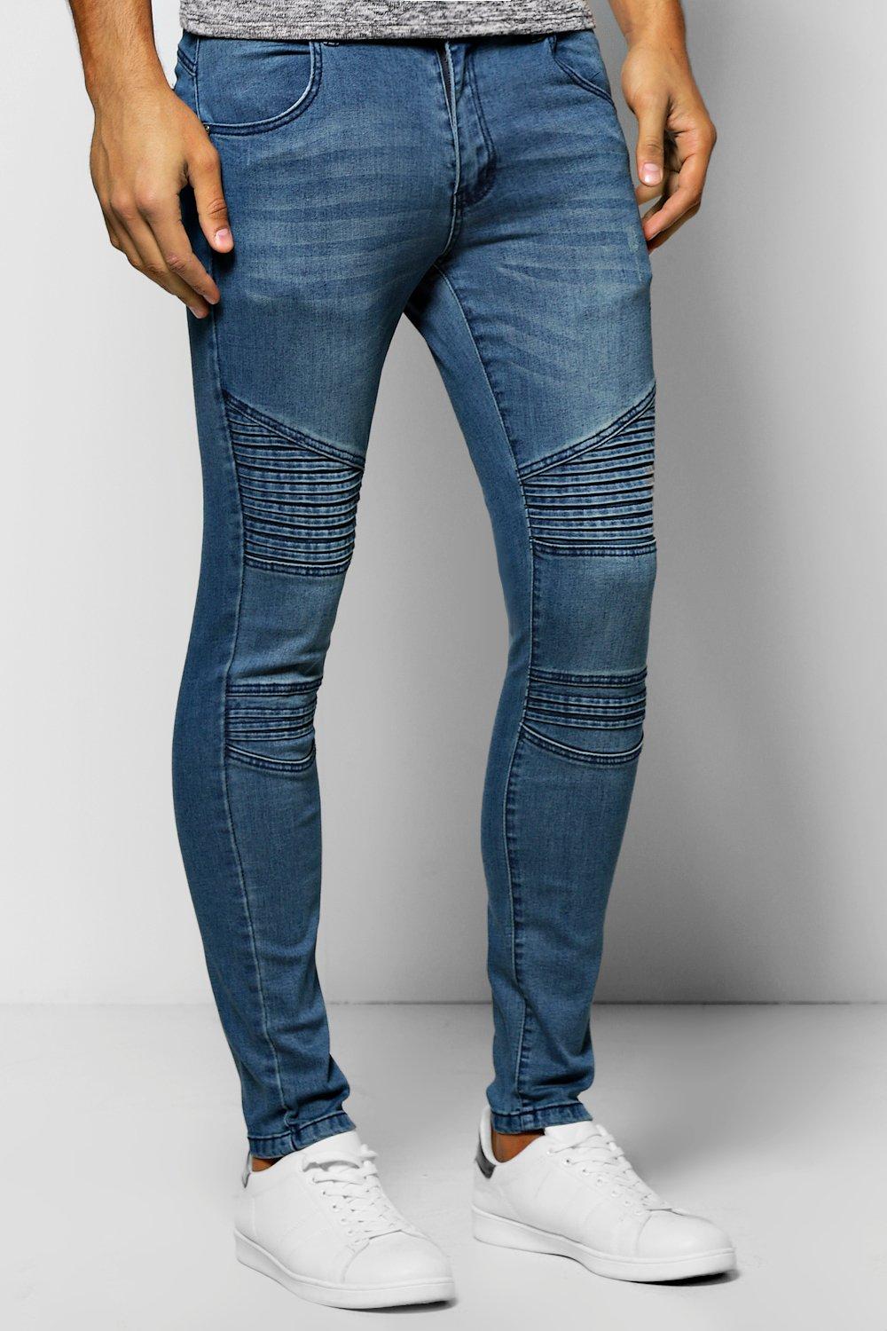biker detail jeans