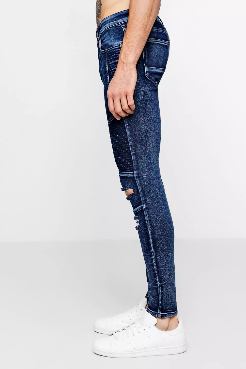 Boohooman best sale biker jeans