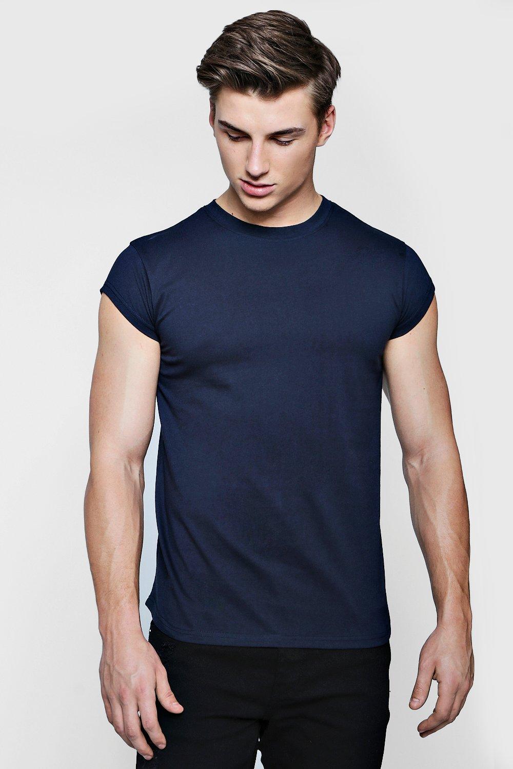 Boohoo Mens Longline Loose Fit Cap Sleeve T Shirt | eBay