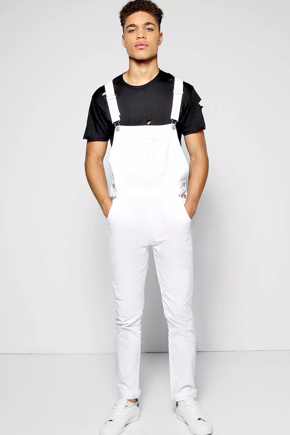 Slim fit denim overalls on sale mens