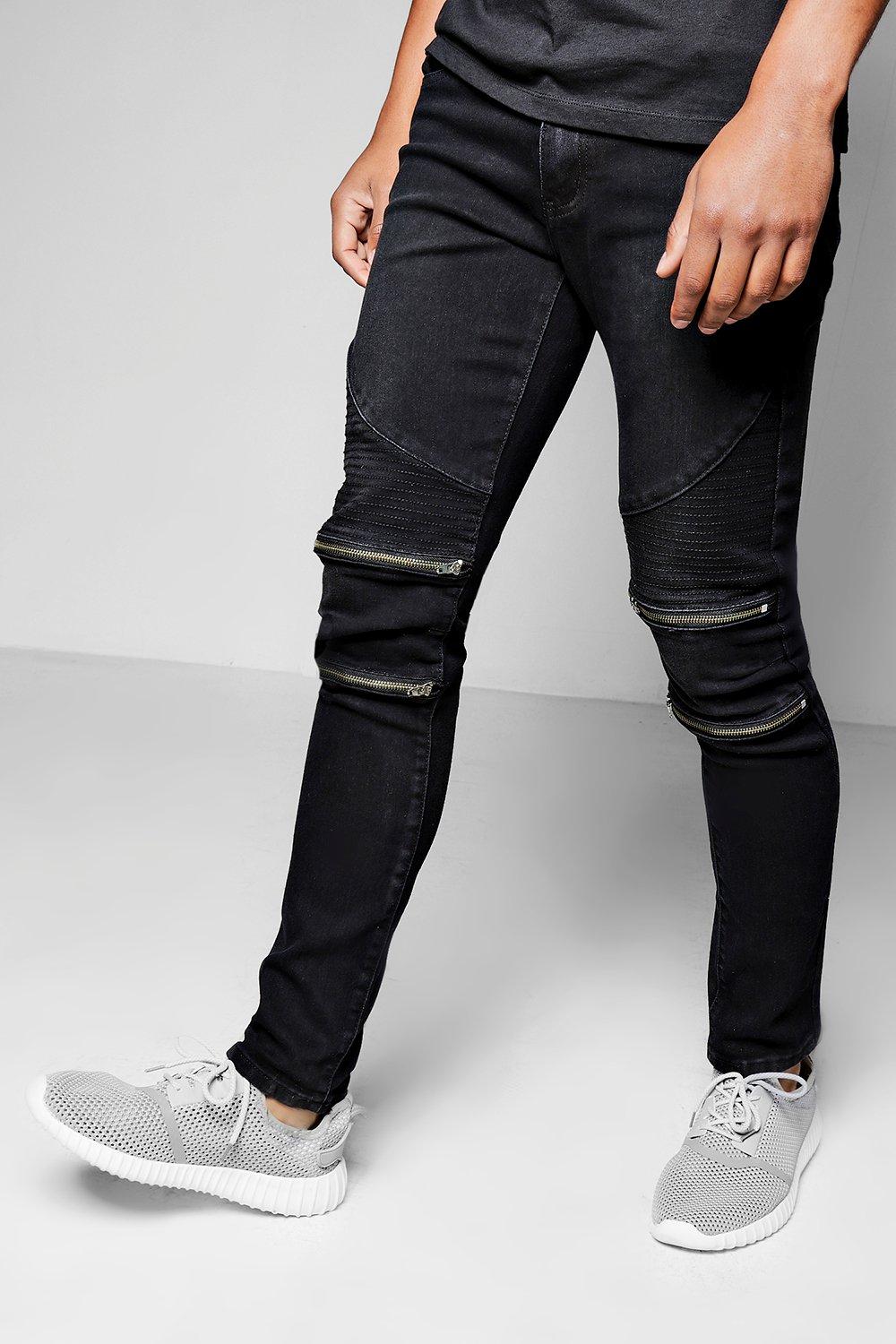 mens skinny biker jeans