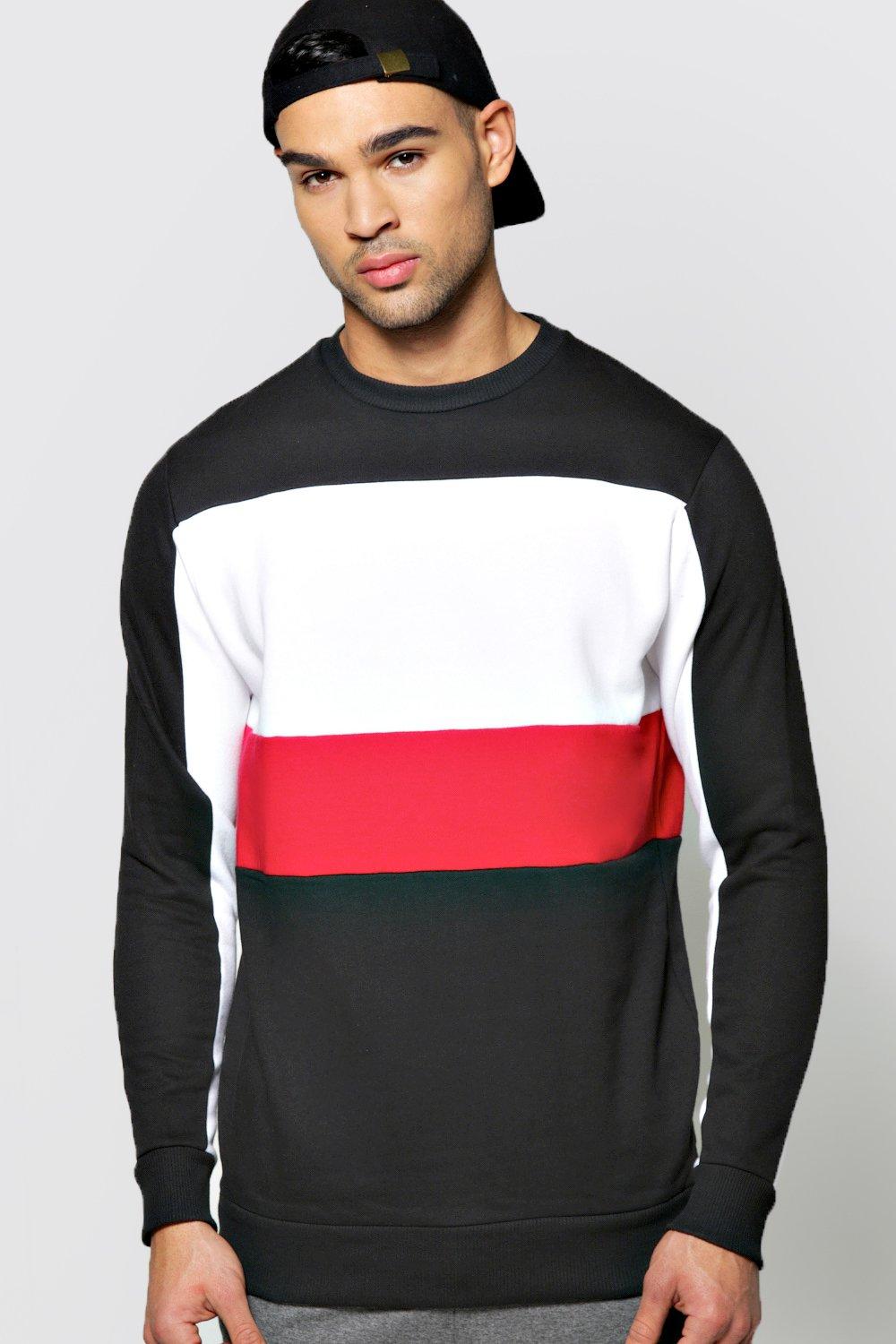 Boohoo Mens Colour Block Sweater | eBay
