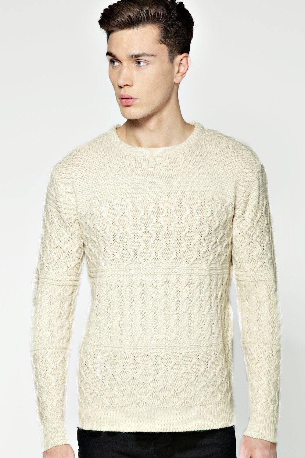 Boohoo Mens All Over Cable Jumper | eBay