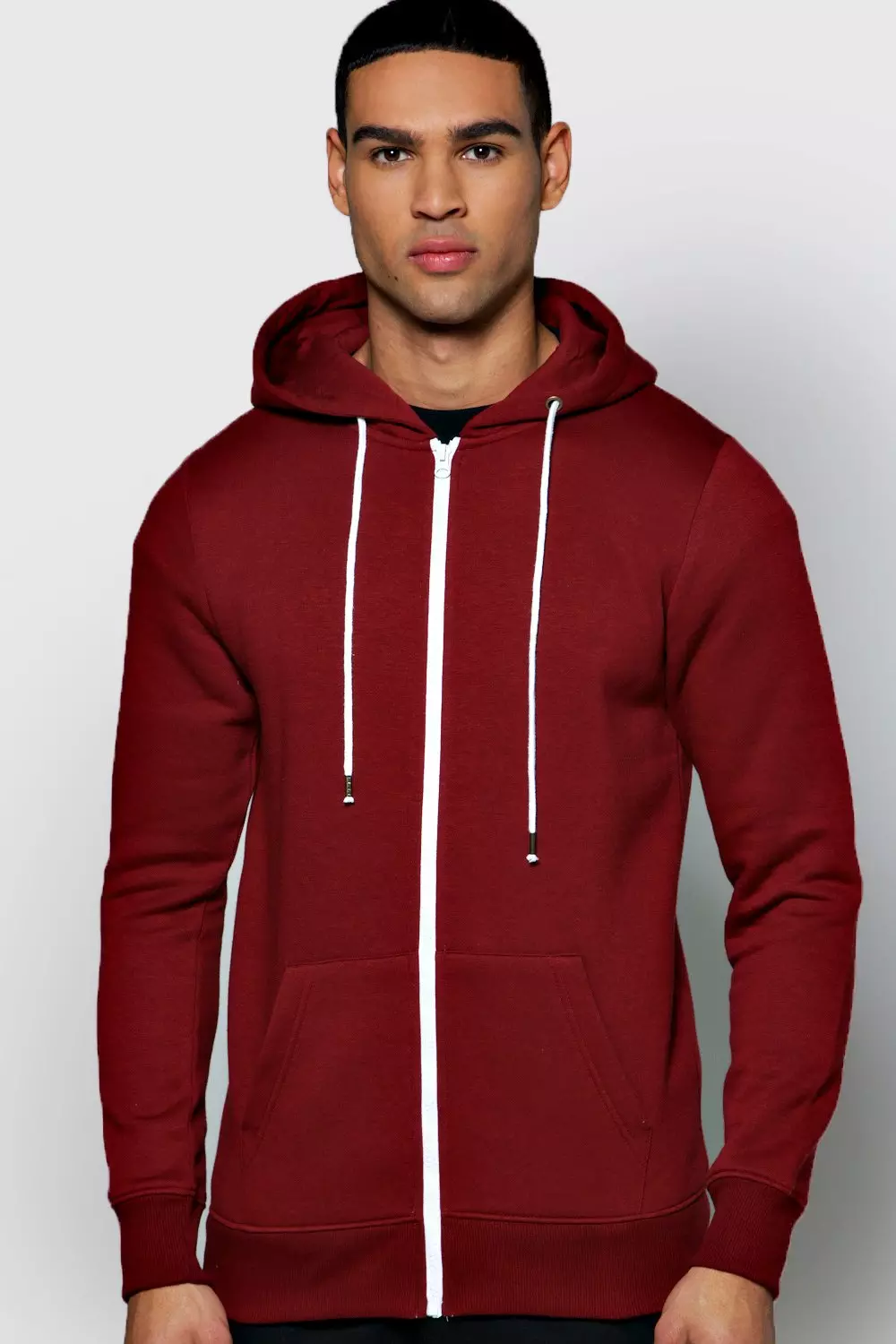 Slim zip best sale up hoodie