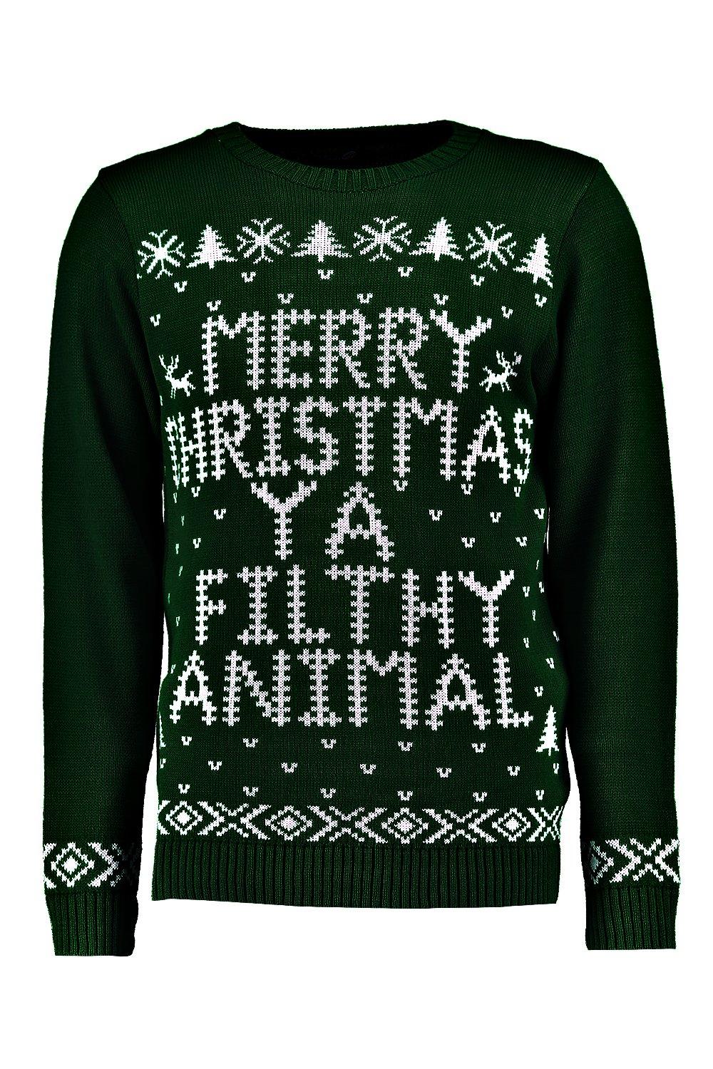 merry christmas u filthy animal sweater