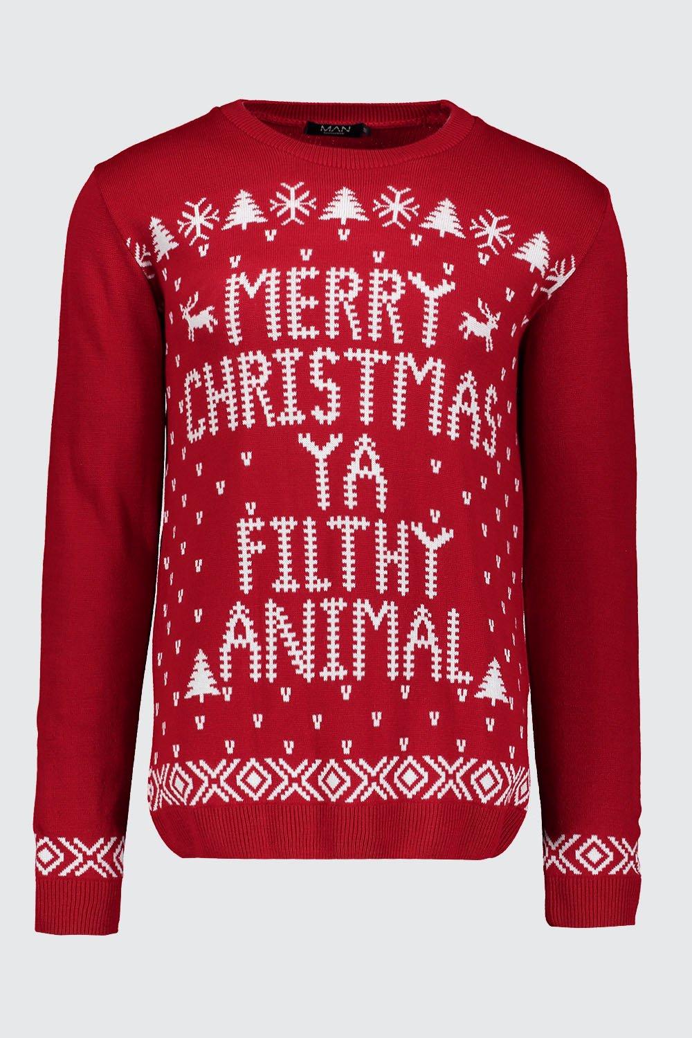 merry christmas ya filthy animal pullover