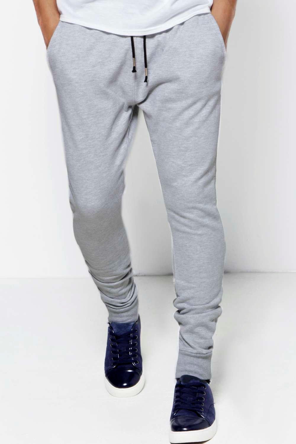 mens grey skinny tracksuit