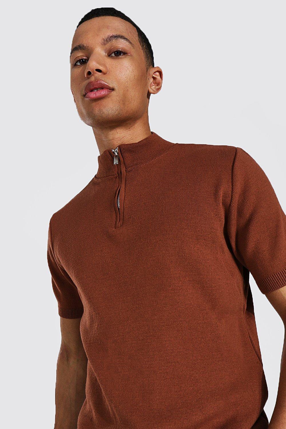 short sleeve roll neck jumper