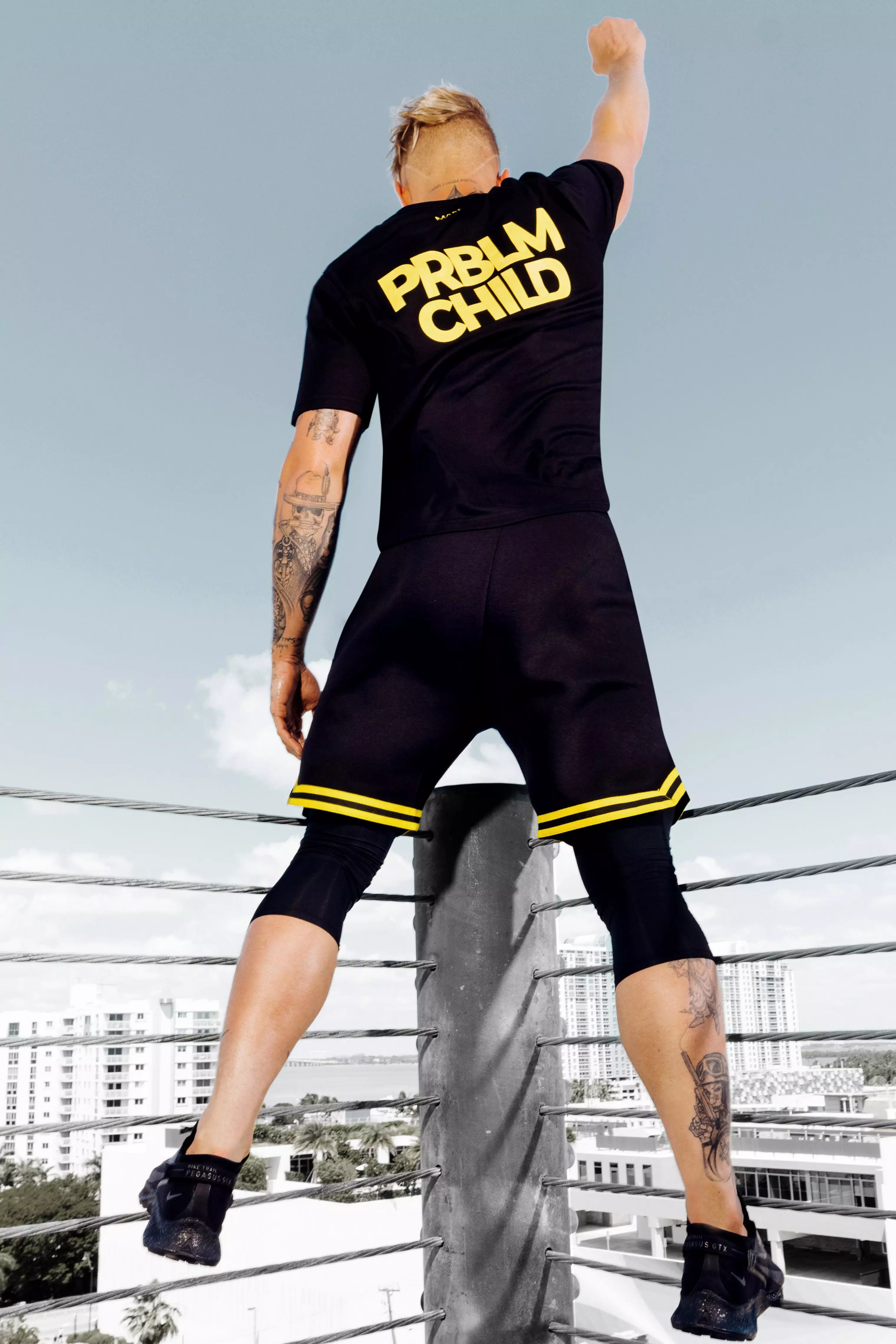Active Gym X Jake Paul T-Shirt Short Set | boohooMAN USA