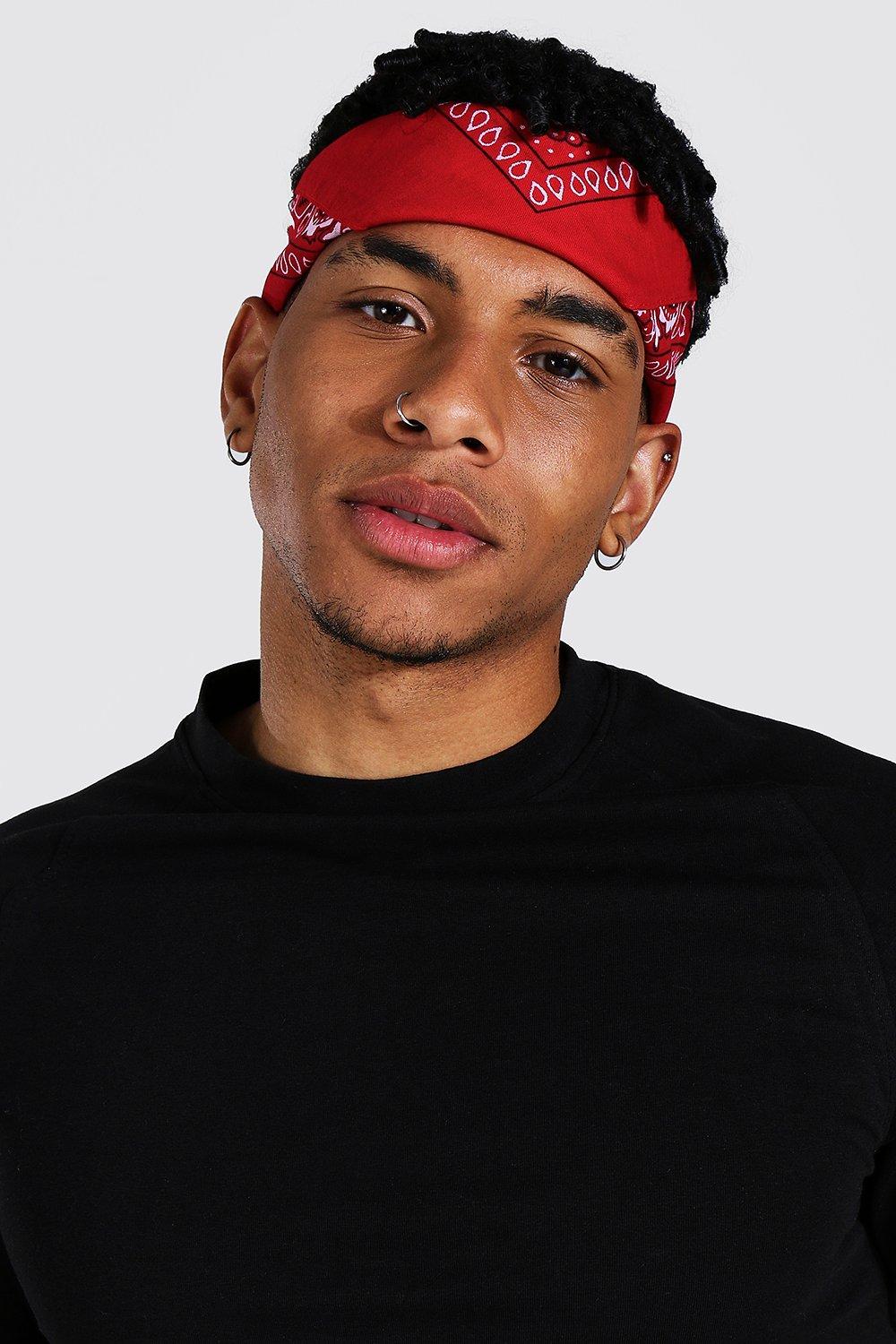 Mens Red Paisley Bandana, Red