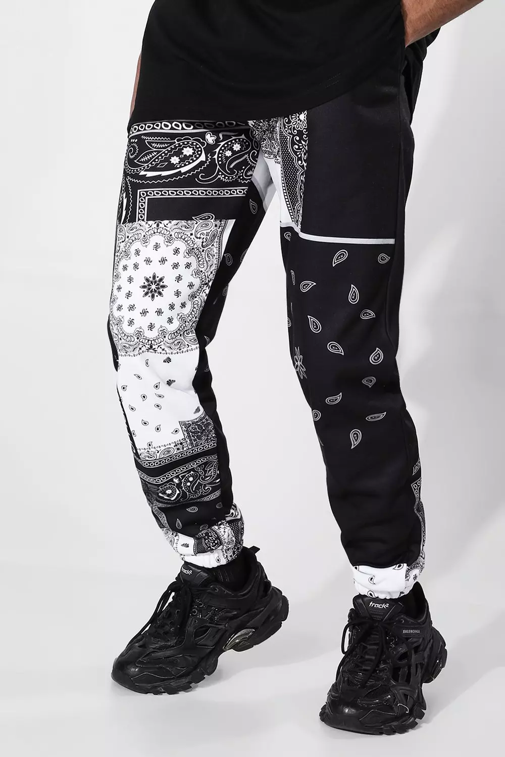 Black bandana sale joggers