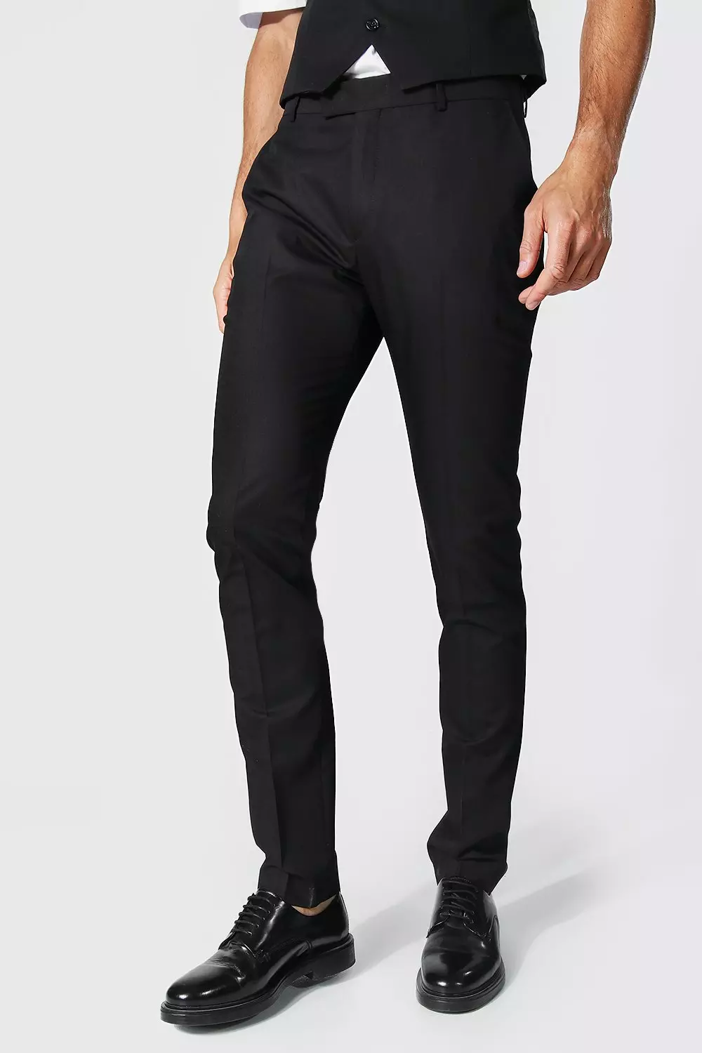 Mens skinny hot sale smart pants