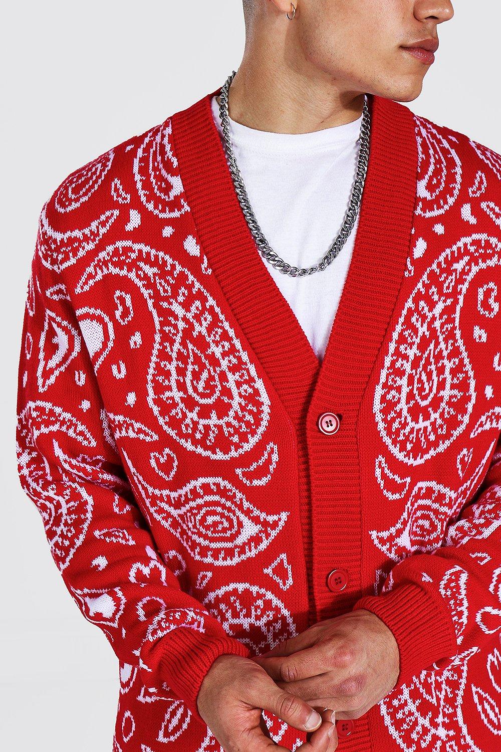 boohooman bandana cardigan