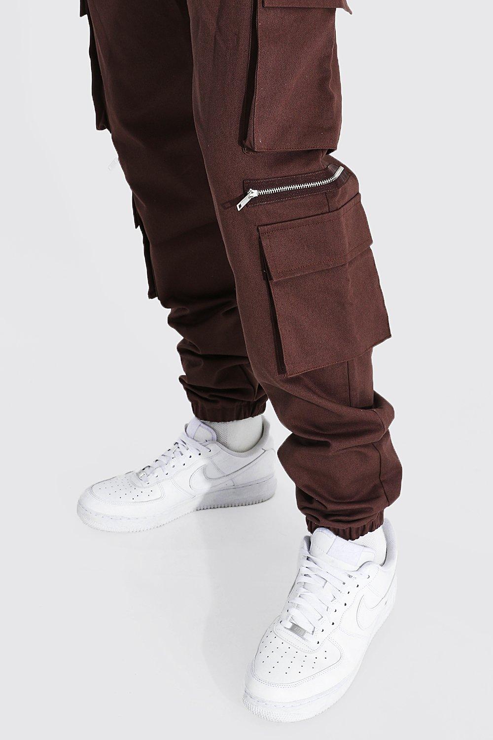 cargo joggers with zip pockets