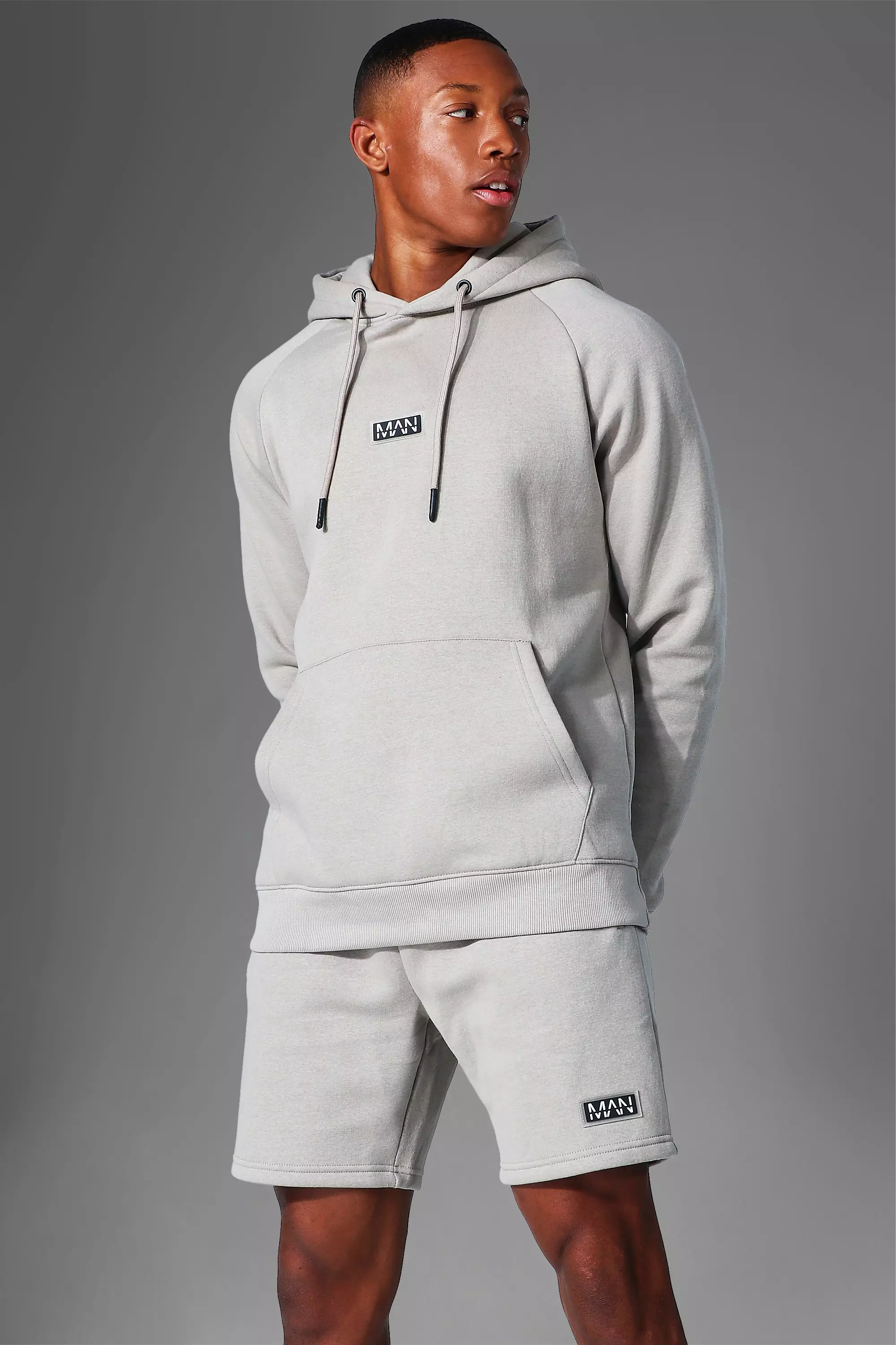 Grey shorts and hoodie set new arrivals