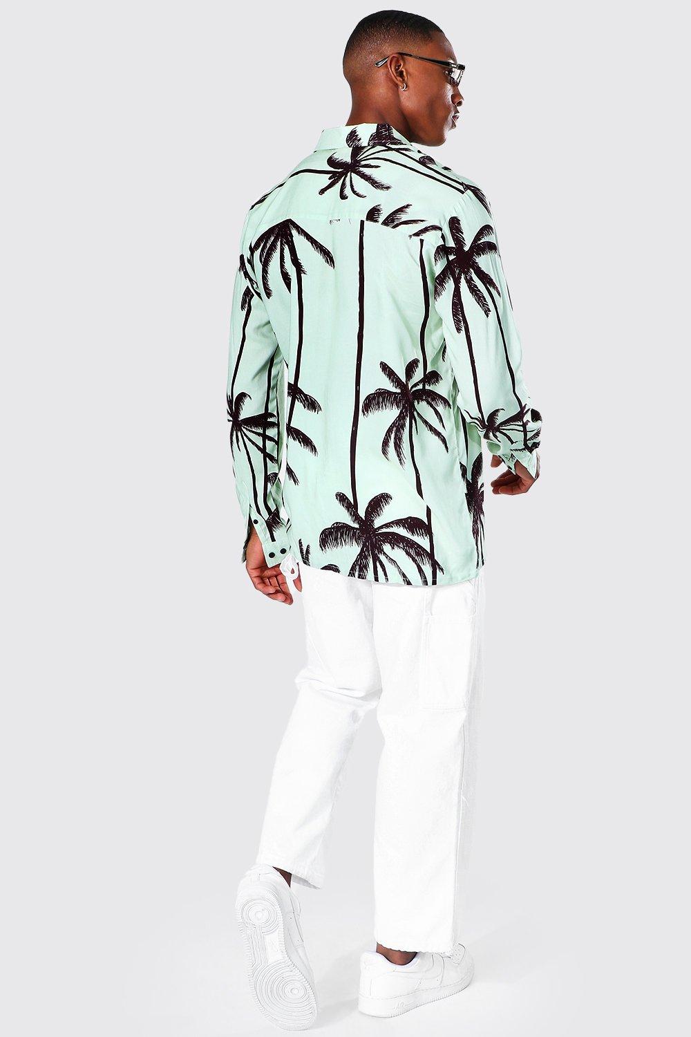 Palm Print Viscose Shirt