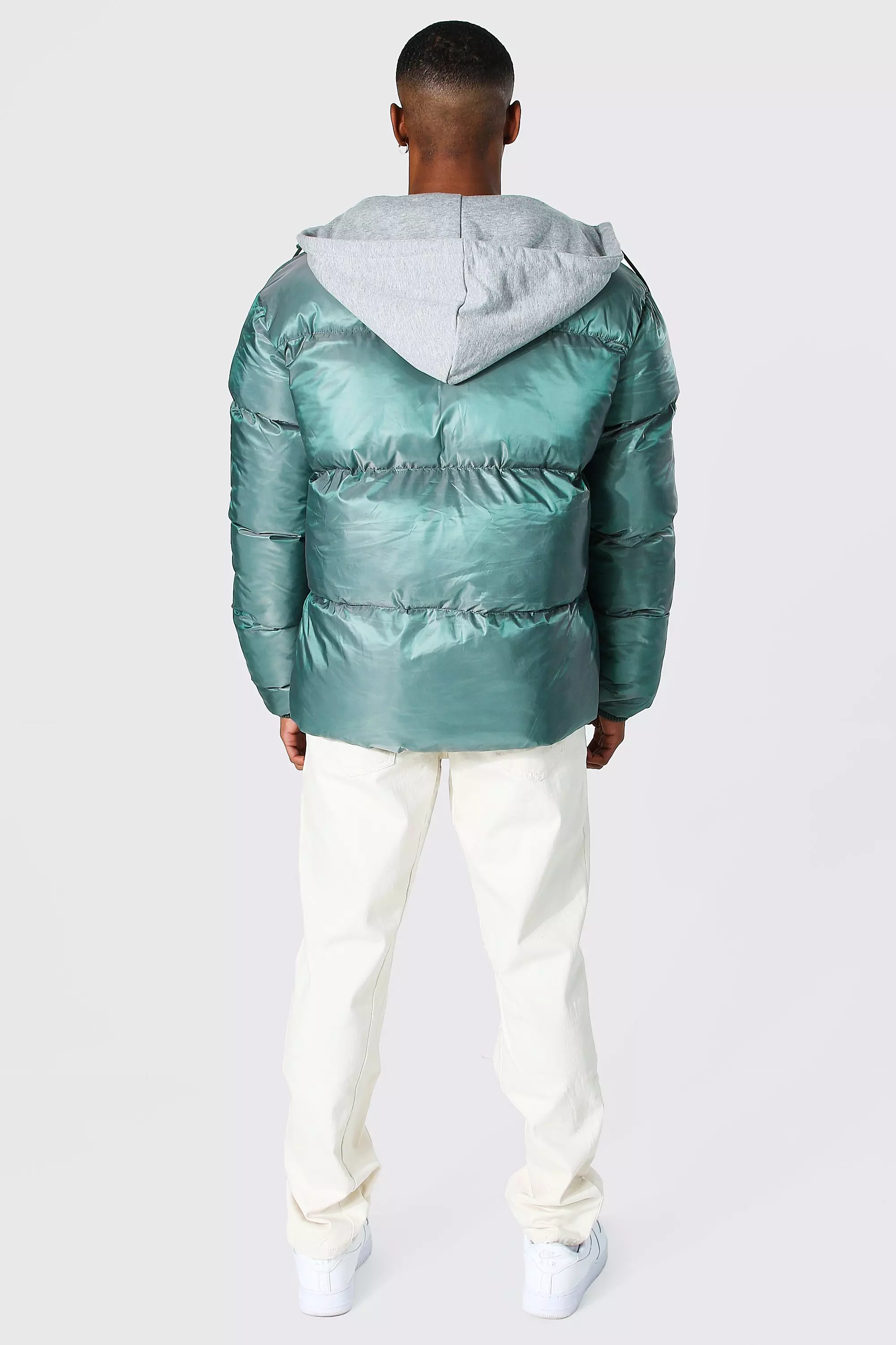 Key Hood Two-Tone Puffer Jacket - Ready-to-Wear