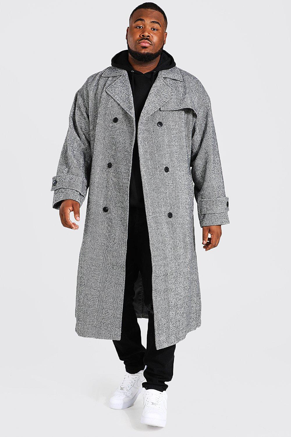 herringbone long coat