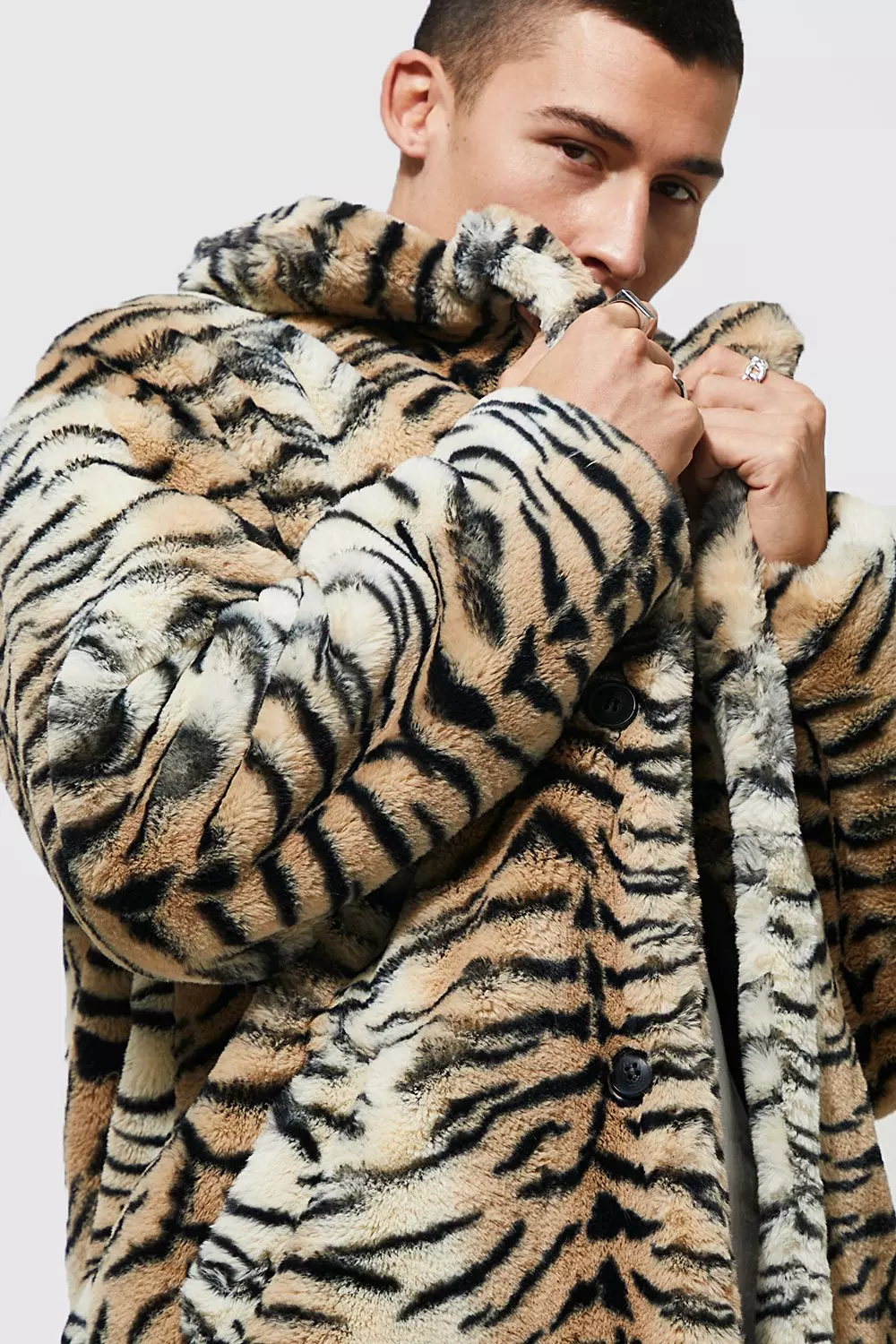 Tiger print mens jacket sale