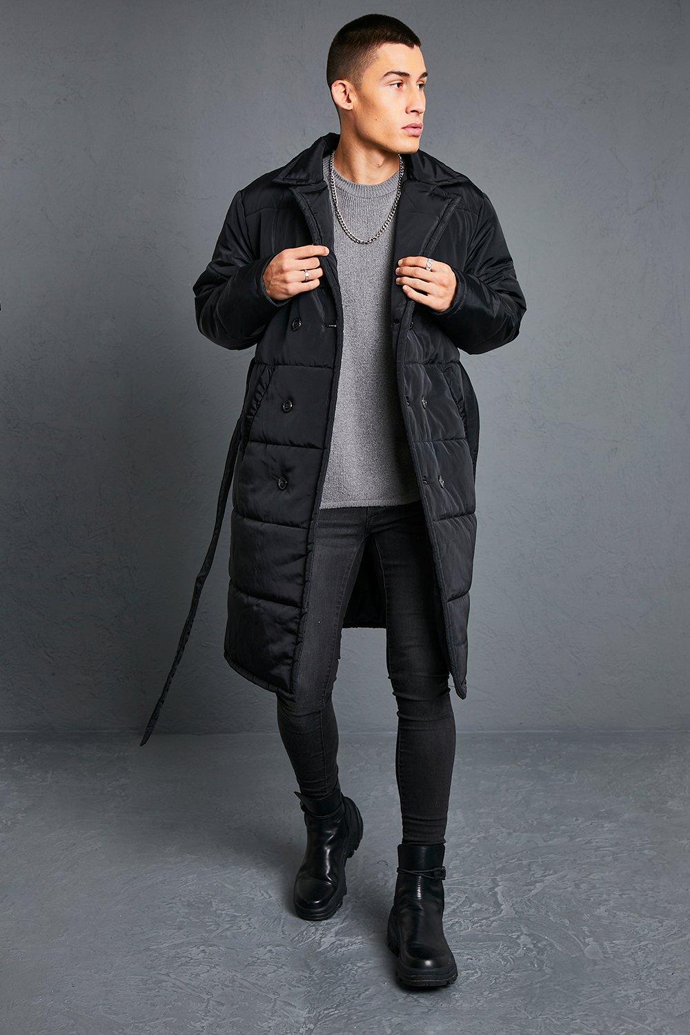 padded trench coat mens