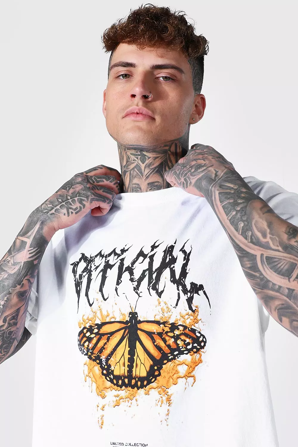 Palm Angels Butterfly Logo Print T-shirt in White for Men