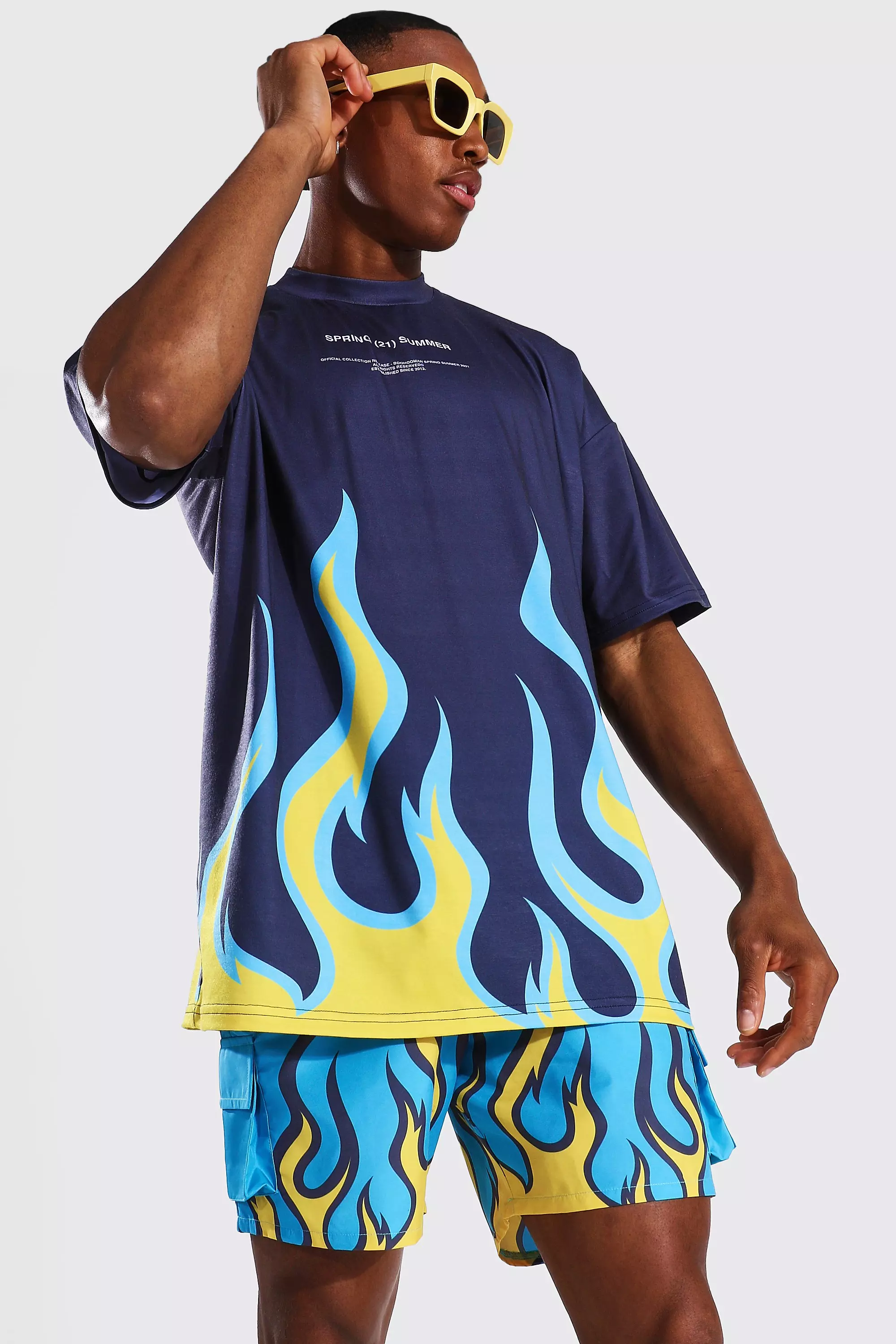 oversized flame shirt