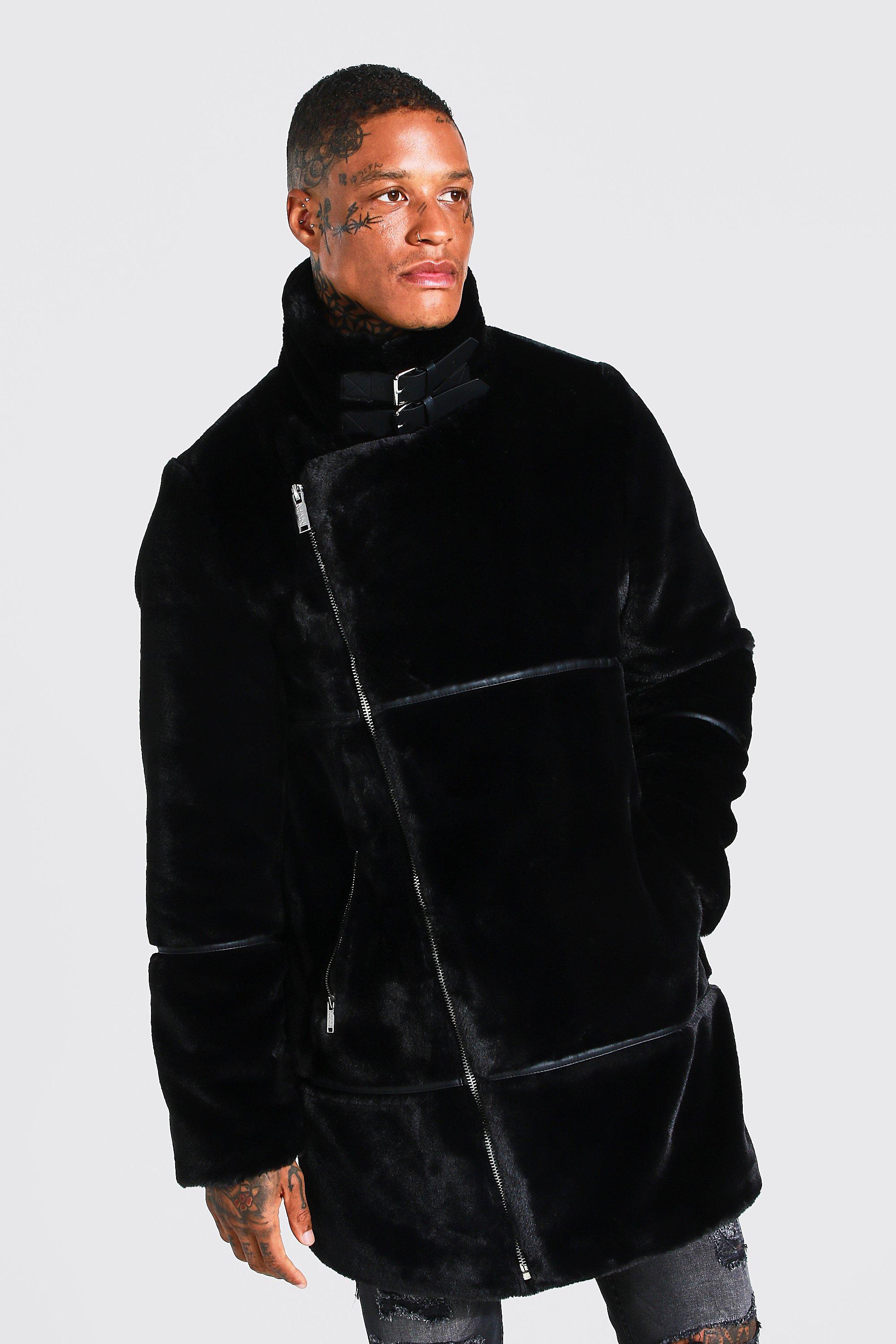 zara men's faux fur jacket