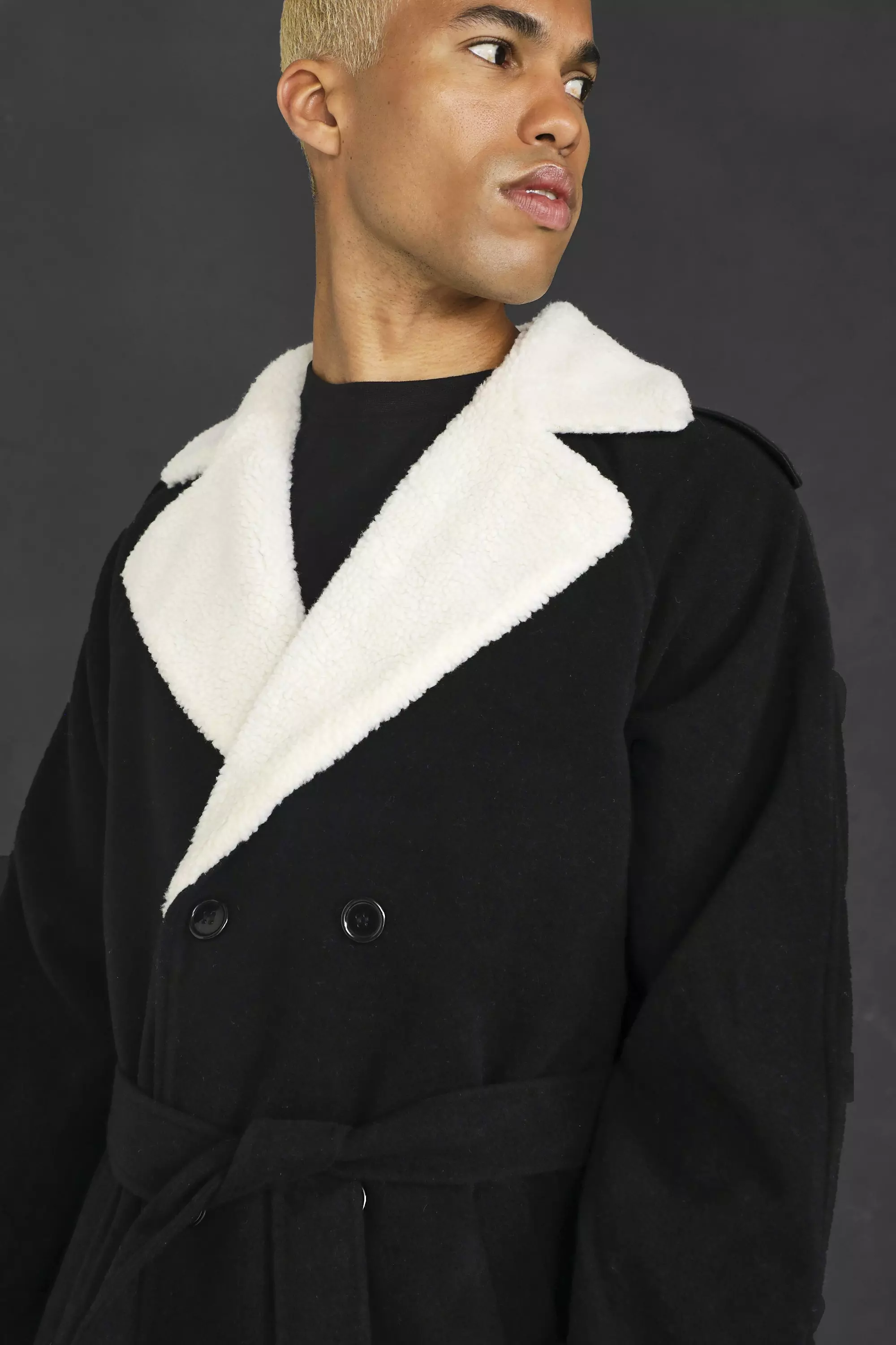 Topman double clearance breasted trench coat