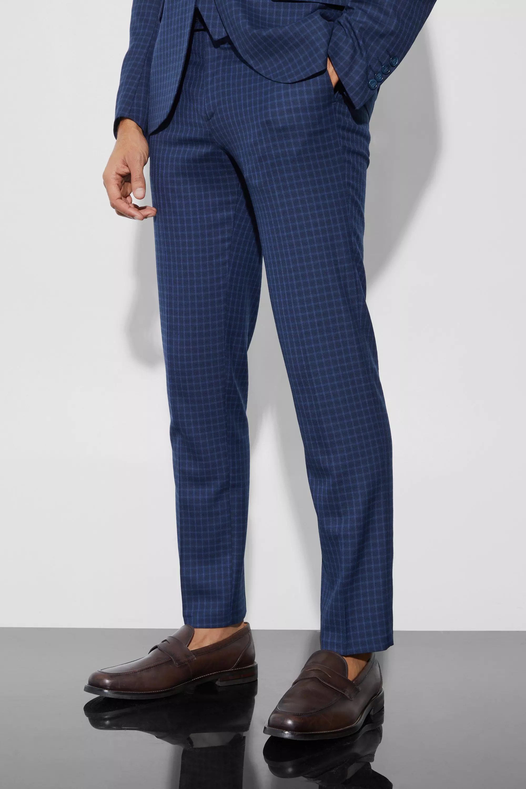 Navy Super Skinny Suit Trousers