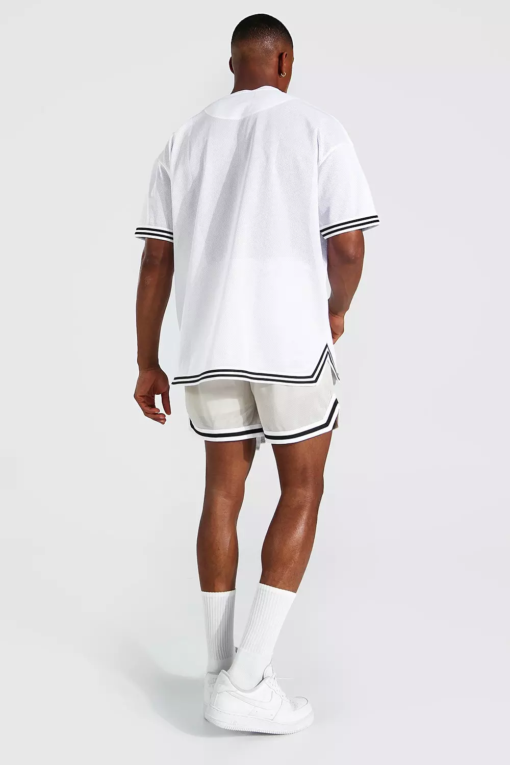 Tall Mesh Basketball Shorts With Tape