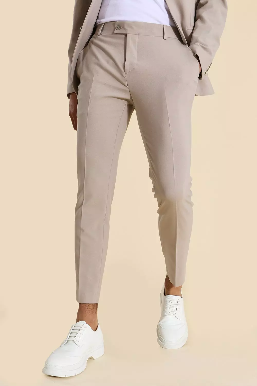 Skinny Crop Suit Trousers