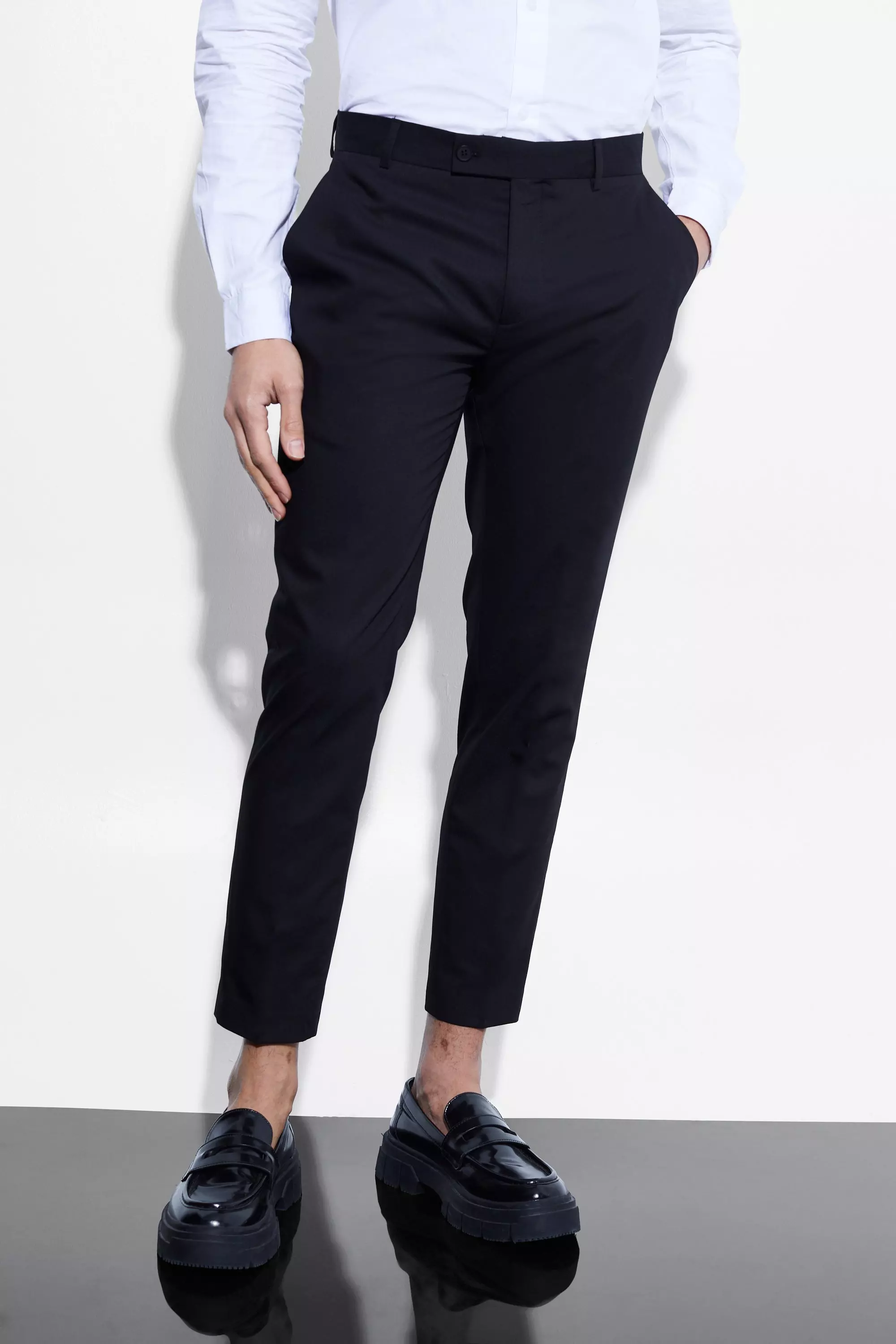Skinny Cropped Suit Pants