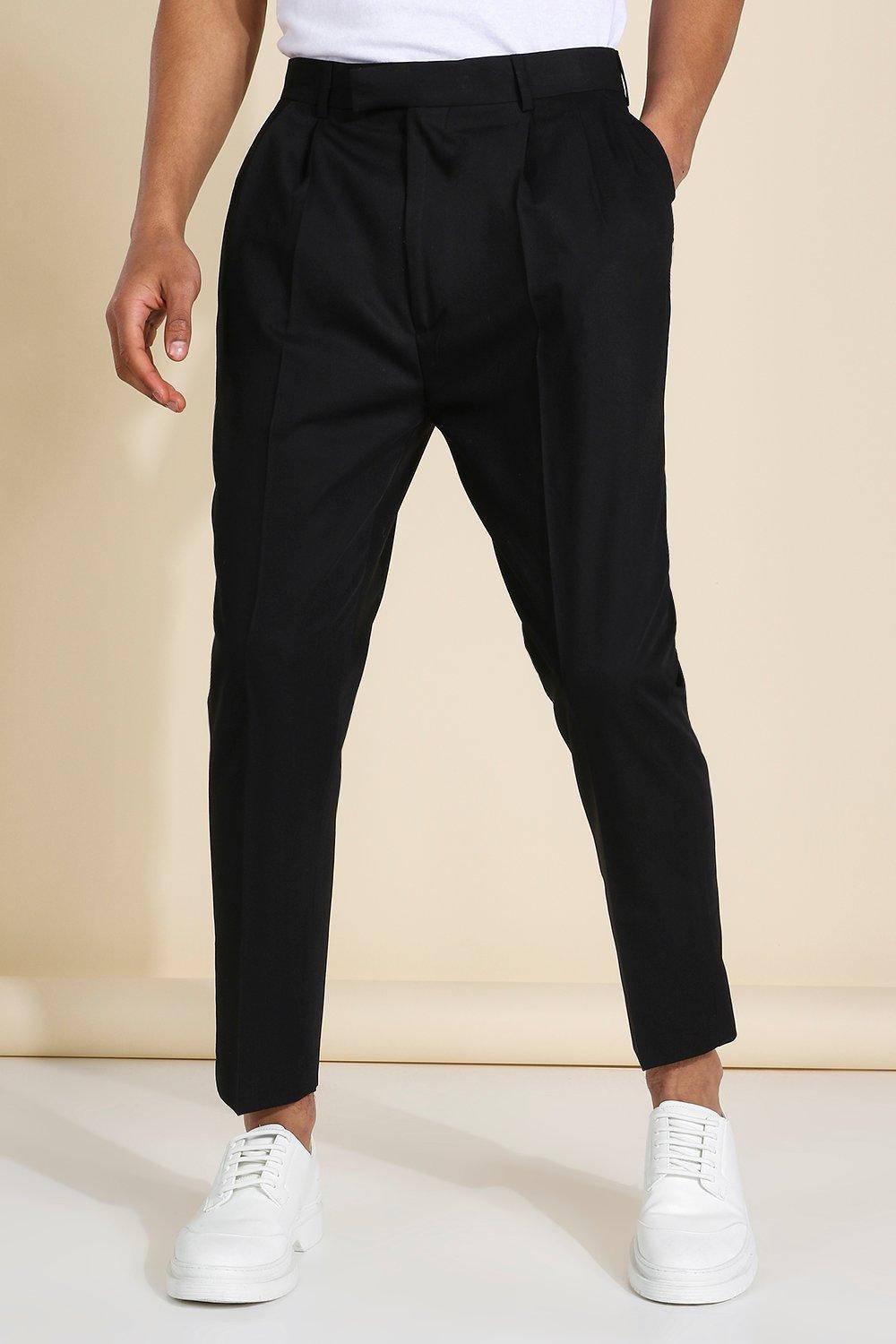 high rise tapered trousers