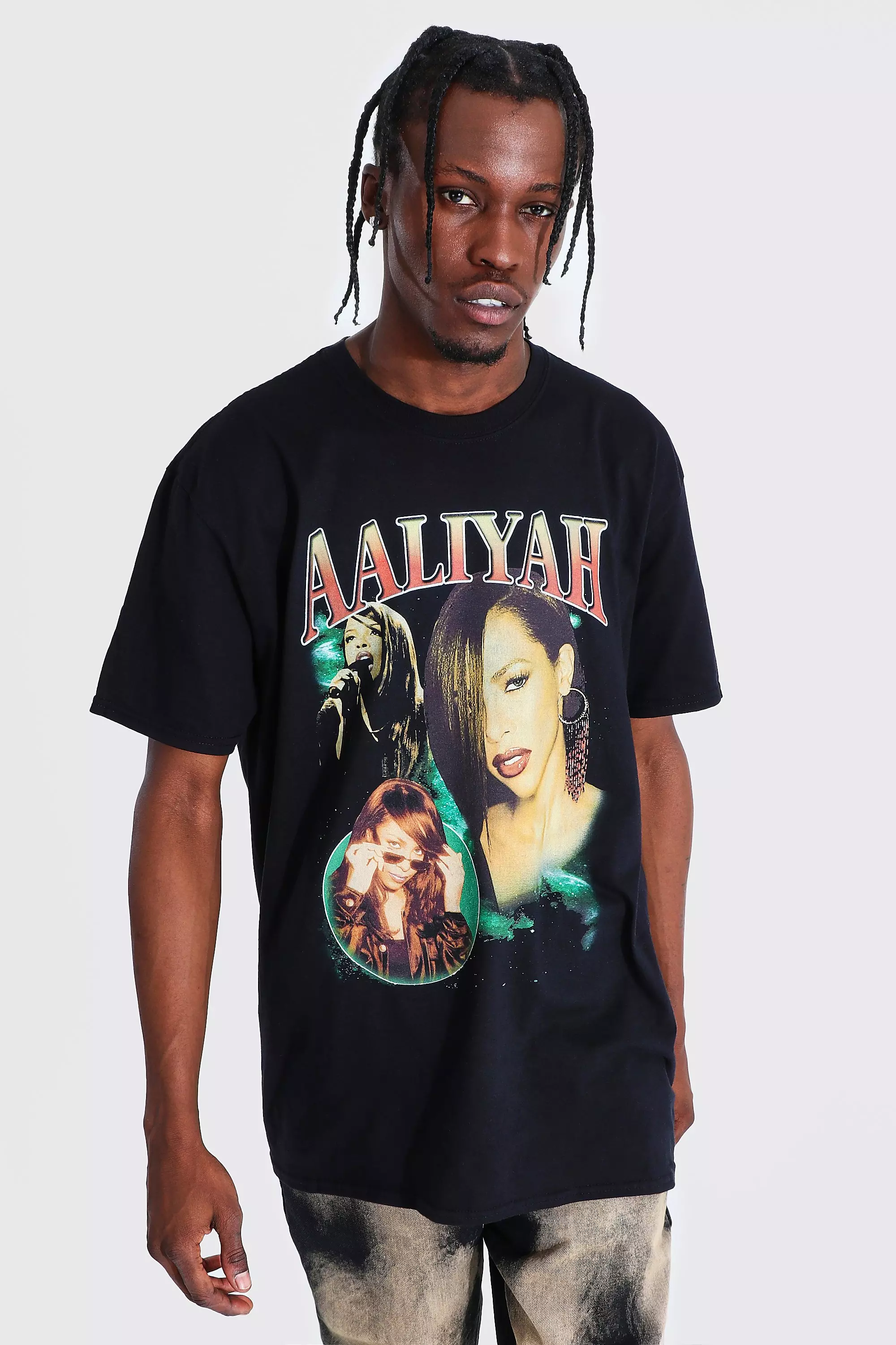 Oversized Aaliyah Homage License T shirt