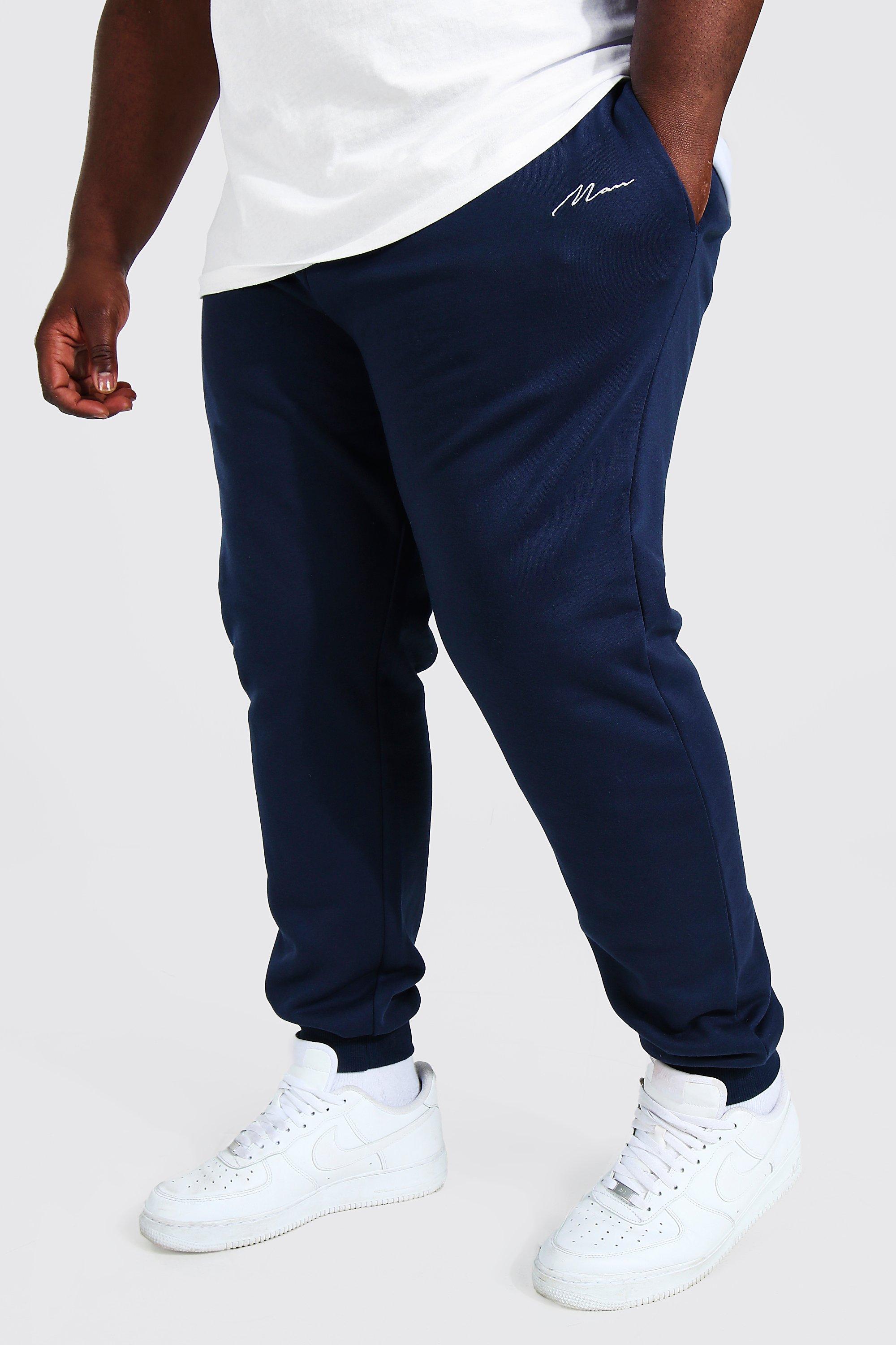 boohooman navy joggers