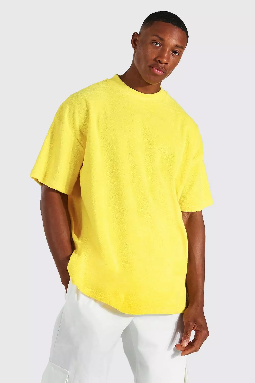 Oversize Frottee T Shirt Boohooman