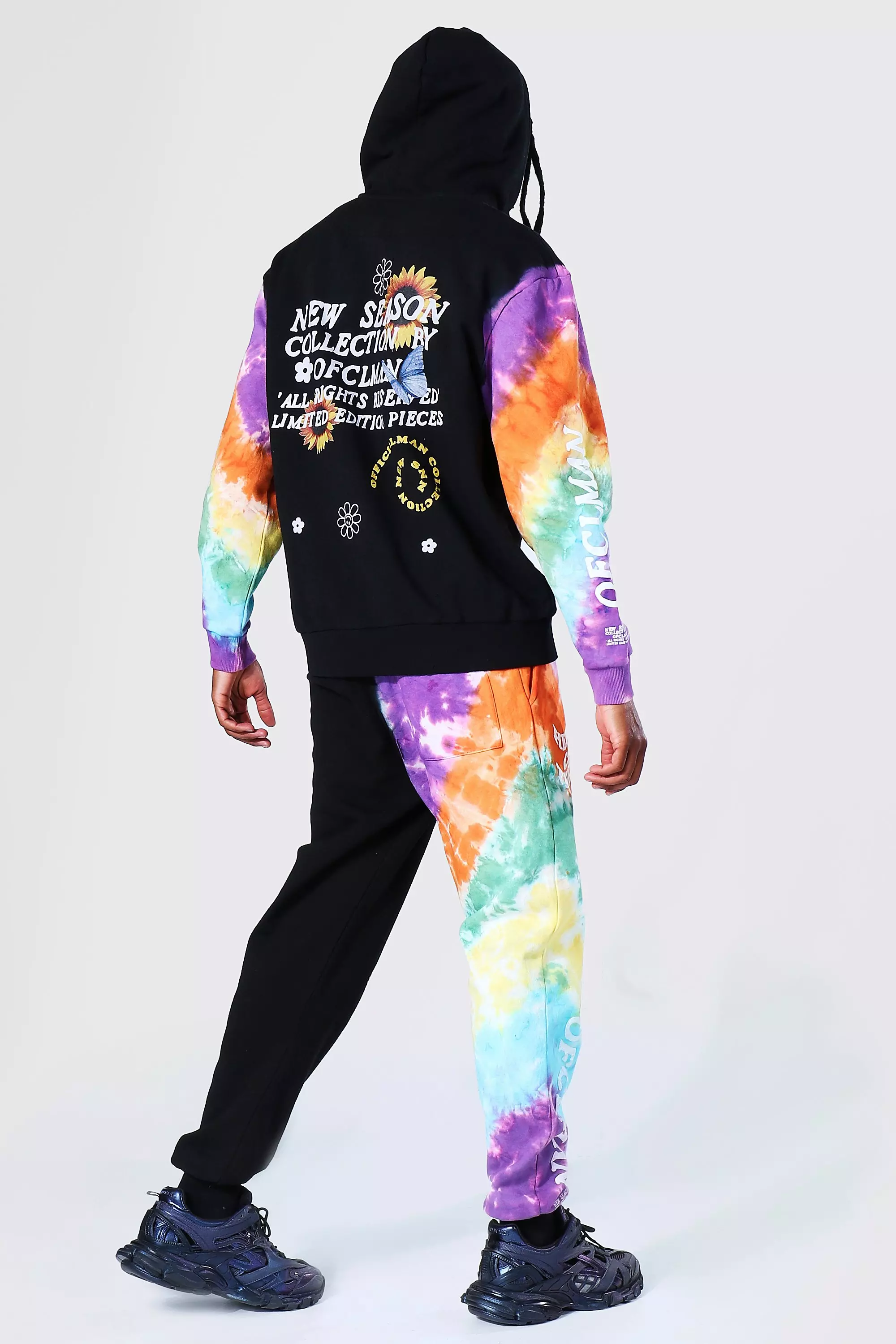 Boohooman tie dye discount hoodie