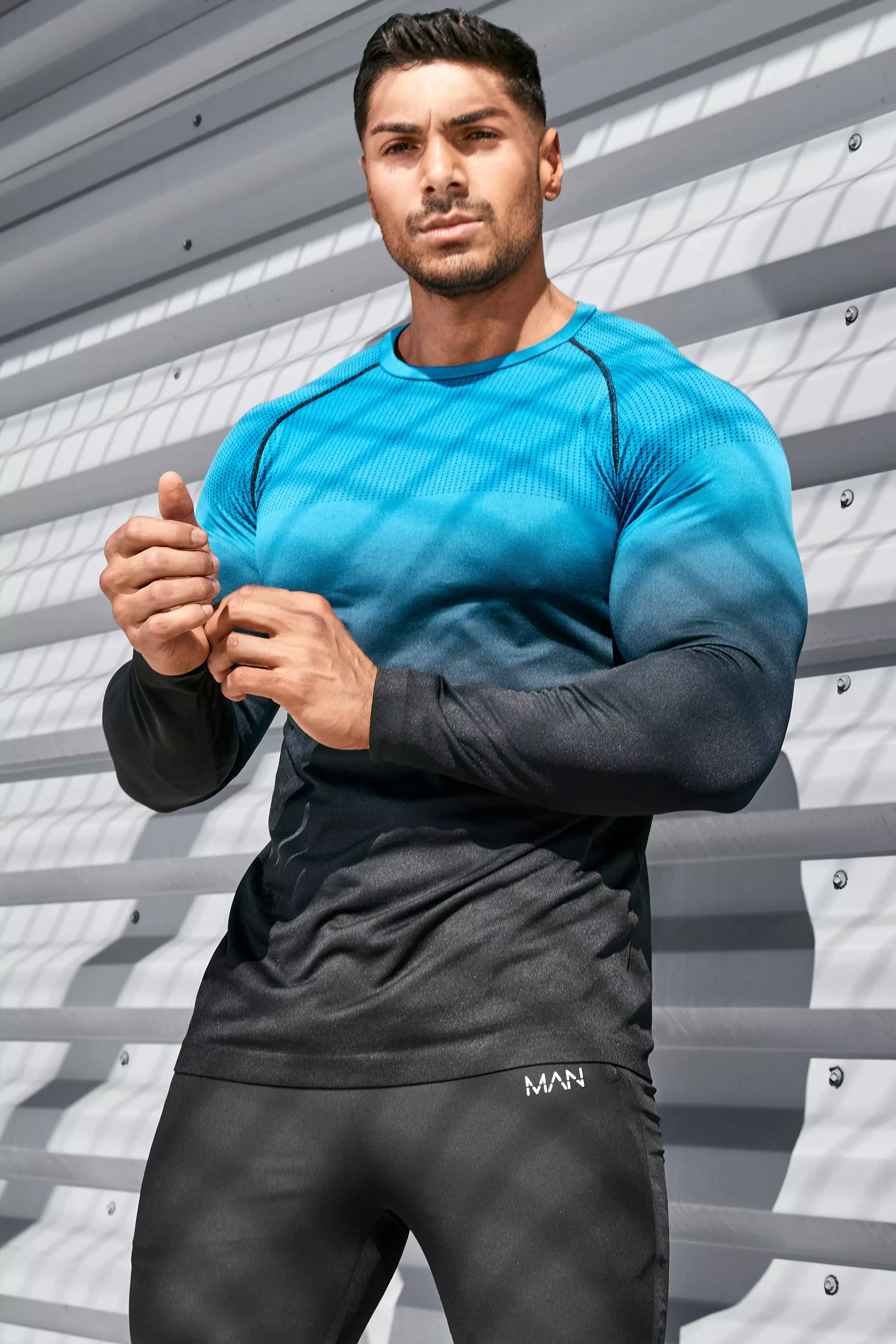 Active Gym Muscle Fit Ombre Seamless T-Shirt