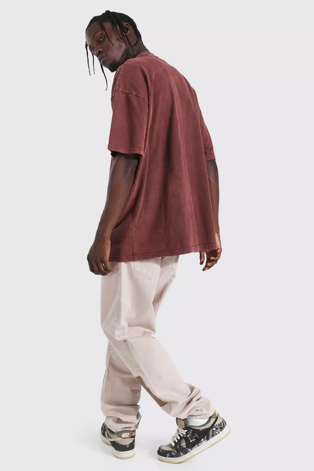 Oversized Extended Neck Washed T-shirt