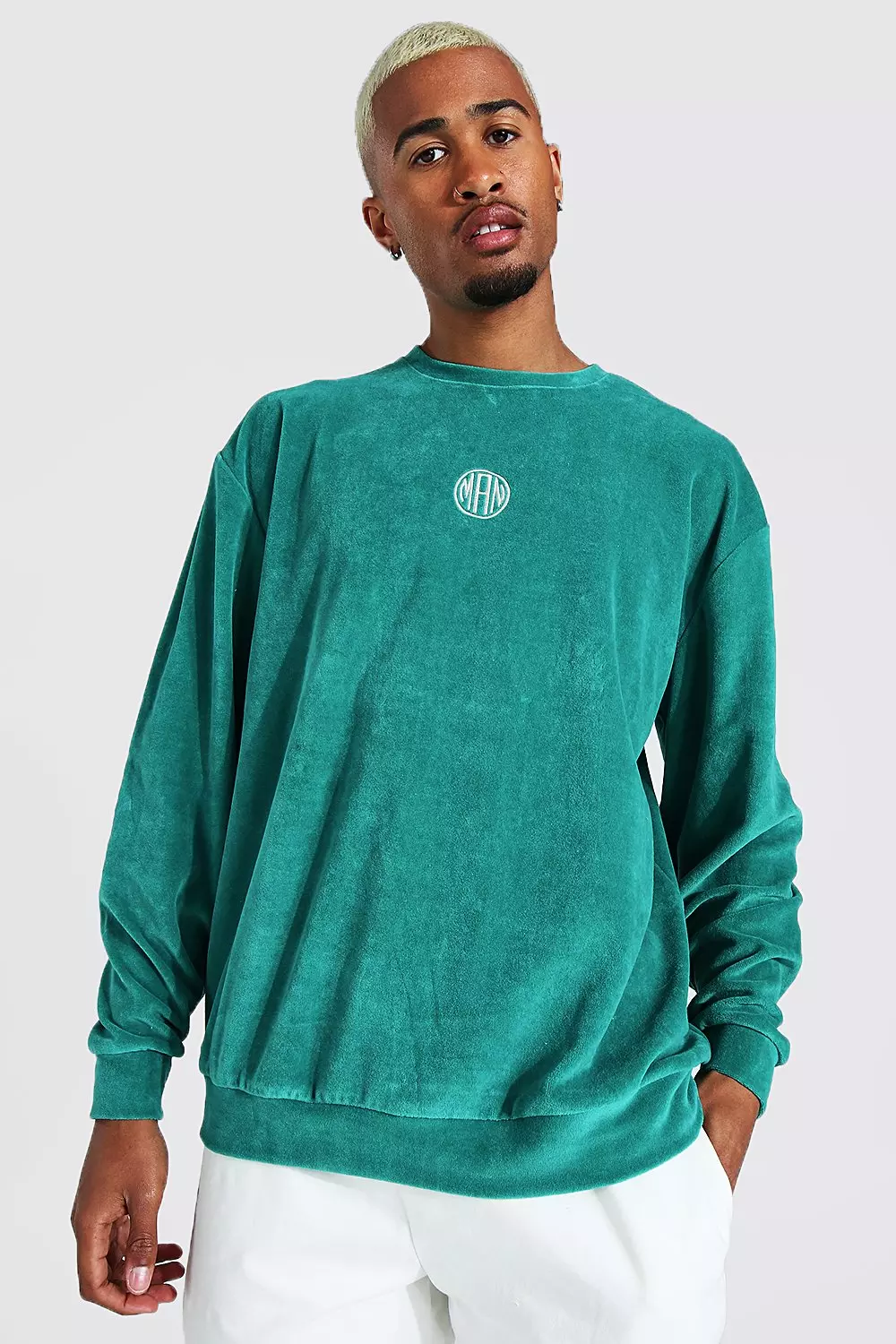 Mens shop velour sweatshirt